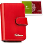 Modny portfel damski w kolorze czerwonym wykonany ze skóry naturalnej - Peterson-1