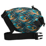 Nerka damska na ramię ze wzorem pawich piór - Rovicky-7