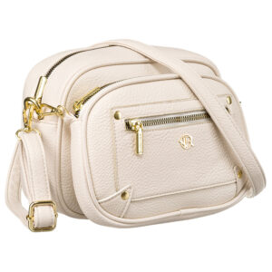 Zestaw torebka i saszetka z paskiem, elegancka nerka na ramię - Rovicky-1