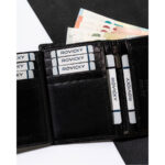 Kompaktowy portfel męski na karty ze skóry naturalnej - Rovicky-9