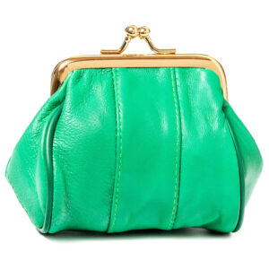 Kolorowa portmonetka damska z przeszyciami-1