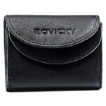 Elegancki portfel na karty i gotówkę w czarnym kolorze - Rovicky-1