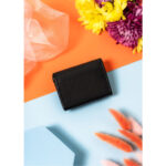 Elegancki portfel na karty i gotówkę w czarnym kolorze - Rovicky-4