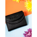 Elegancki portfel na karty i gotówkę w czarnym kolorze - Rovicky-3