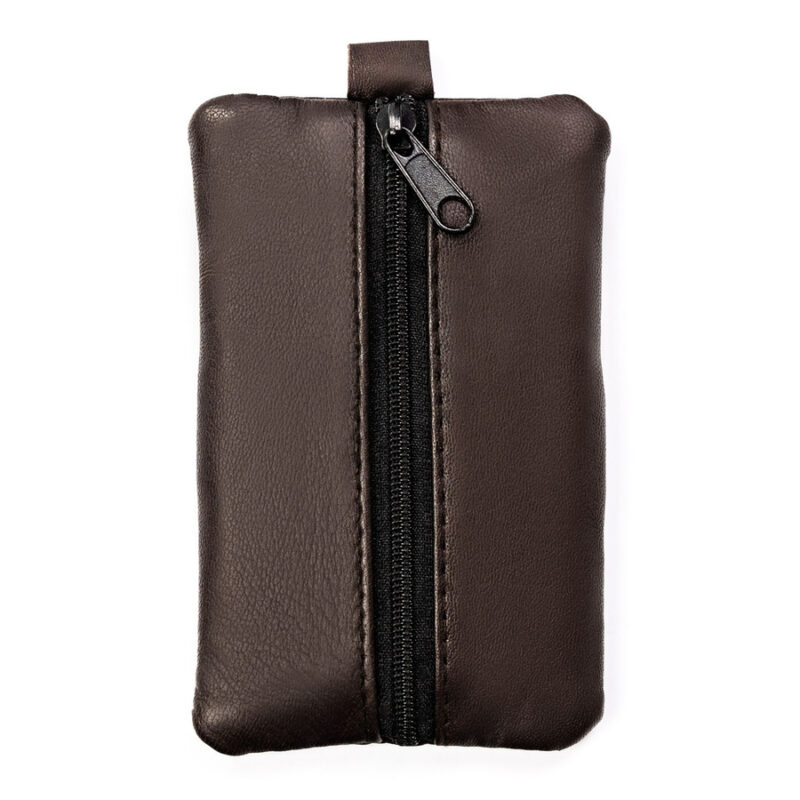 Ciemno brązowe etui na klucze zamykane suwakiem-1 Ciemno brązowe etui na klucze zamykane suwakiem-1
