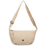 Sportowa listonoszka damska z poliestru w beżowym kolorze - Peterson-6