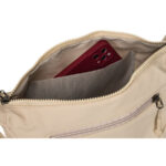 Sportowa listonoszka damska z poliestru w beżowym kolorze - Peterson-10