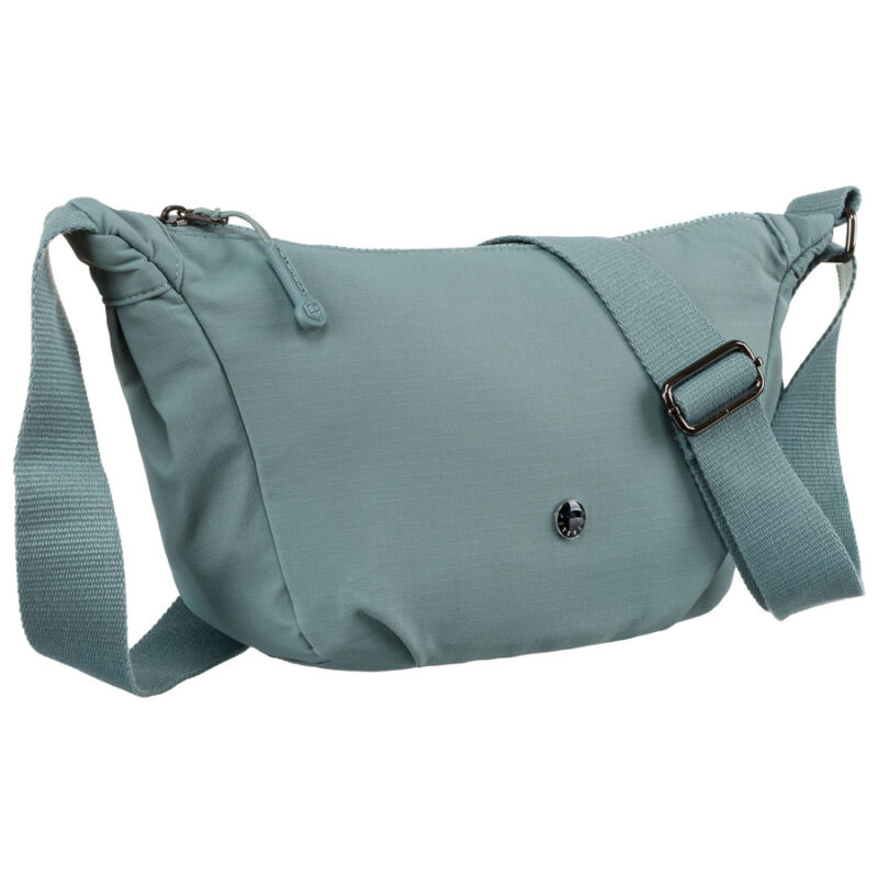 Niebieska torebka damska z poliestru z kieszenią zamykaną na suwak - Peterson-1