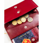 Duży, skórzany portfel damski w czerwonym kolorze z systemem RFID - Peterson-10