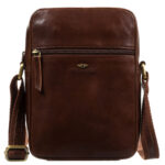 Listonoszka męska ze skóry naturalnej w brązowym kolorze - Peterson-1