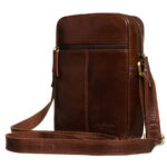 Listonoszka męska ze skóry naturalnej w brązowym kolorze - Peterson-4