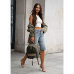 Zielony, miejski plecak damski z poliestru zamykany suwakami - Peterson-2