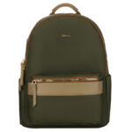 Zielony, miejski plecak damski z poliestru zamykany suwakami - Peterson-4