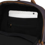 Szary, miejski plecak damski z poliestru zamykany suwakami - Peterson-17