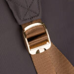 Szary, miejski plecak damski z poliestru zamykany suwakami - Peterson-14