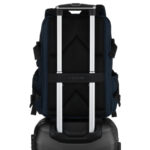 Granatowy plecak podróżny z poliestru z miejscem na laptopa, zawieszony na regulowanych szelkach - Peterson-9