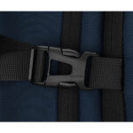 Granatowy plecak podróżny z poliestru z miejscem na laptopa, zawieszony na regulowanych szelkach - Peterson-32