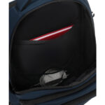 Granatowy plecak podróżny z poliestru z miejscem na laptopa, zawieszony na regulowanych szelkach - Peterson-26