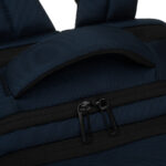 Granatowy plecak podróżny z poliestru z miejscem na laptopa, zawieszony na regulowanych szelkach - Peterson-19