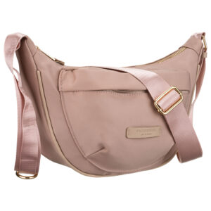 Listonoszka damska z nylonu w różowym kolorze, zamykana suwakiem - Peterson-1