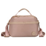 Różowa listonoszka damska z nylonu zamykana suwakiem - Peterson-5