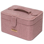 Różowa szkatułka na biżuterię zamykana zamkiem magnetycznym - Peterson-7