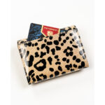 Portfel damski ze skóry ekologicznej i naturalnej w złotym kolorze w cętki - Peterson-6