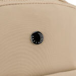 Mały plecak damski wykonany z poliestru w kolorze ecru, jednokomorowy z kieszenią zewnętrzną - Peterson-5