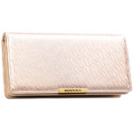 Duży, beżowy portfel damski ze skóry ekologicznej wyposażony w system RFID - Rovicky-2