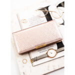 Duży, beżowy portfel damski ze skóry ekologicznej wyposażony w system RFID - Rovicky-3