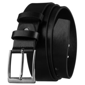 Uniwersalny pasek męski ze skóry ekologicznej w czarnym kolorze-1